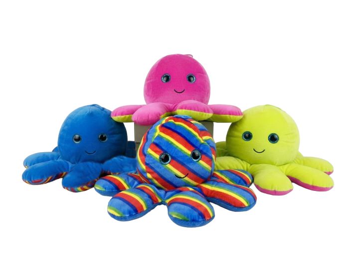 (Mis 3+) OCTOPUS Reversibile Peluche 30cm -2ass…x48